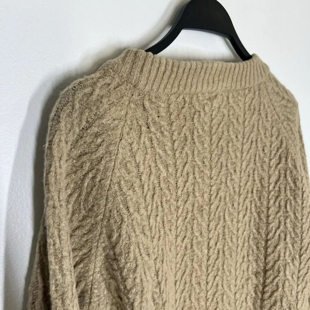 DOEN Sz S Sacha Wool Pullover Sweater in Oatmeal Tan - Picture 8 of 12